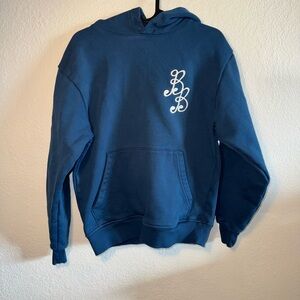 Bogey Boys 100% Cotton Blue Hoodie with Embroidered Logo Size S